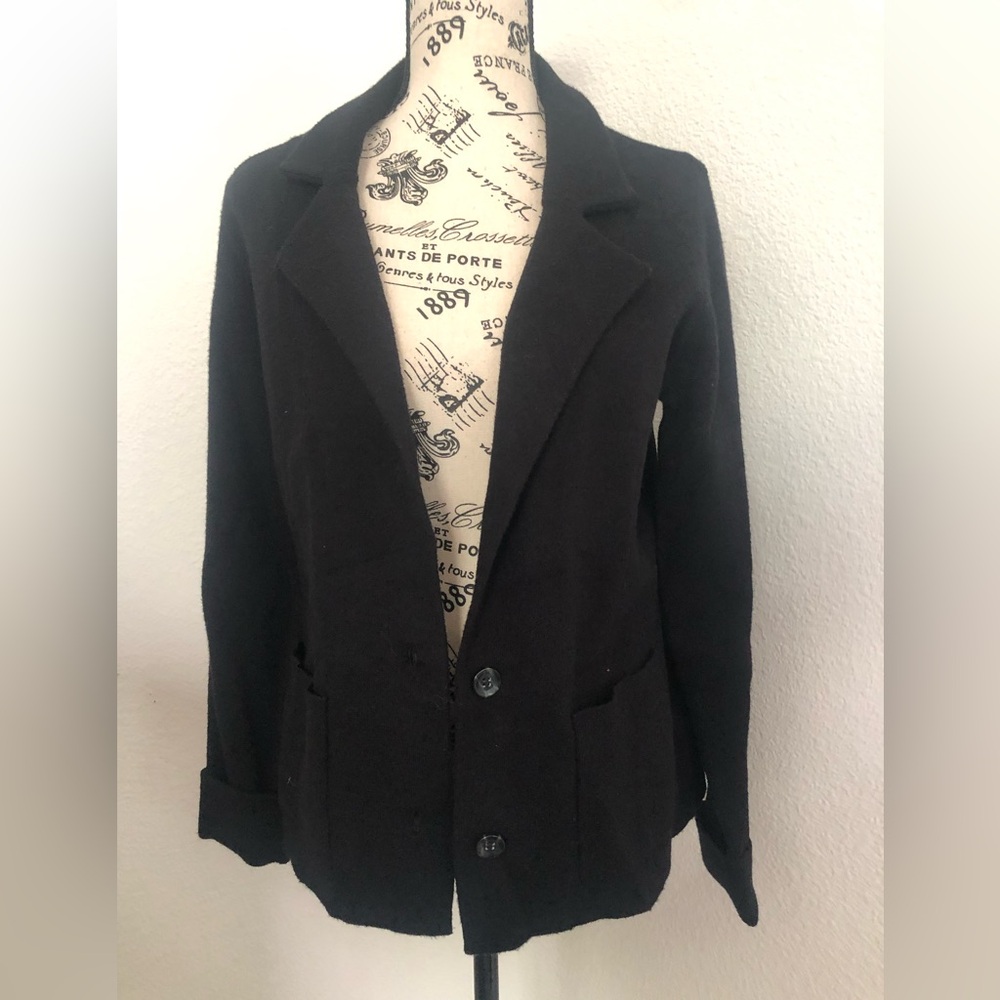 Adrienne Vittadini Black Blazer Suit Jacket L
